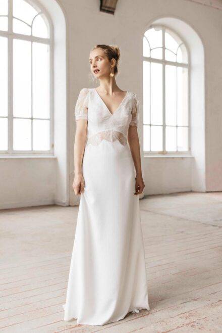 Robe de mariée bohème et glamour